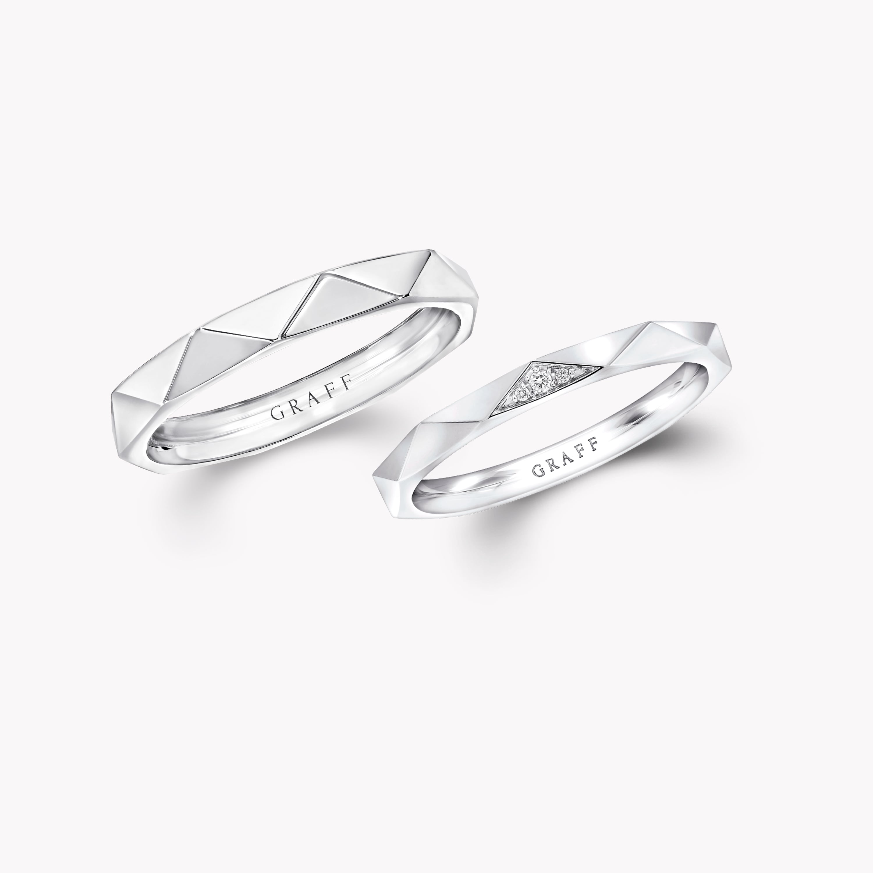 Laurence Graff Signature Pav&eacute; and Plain Band Set
