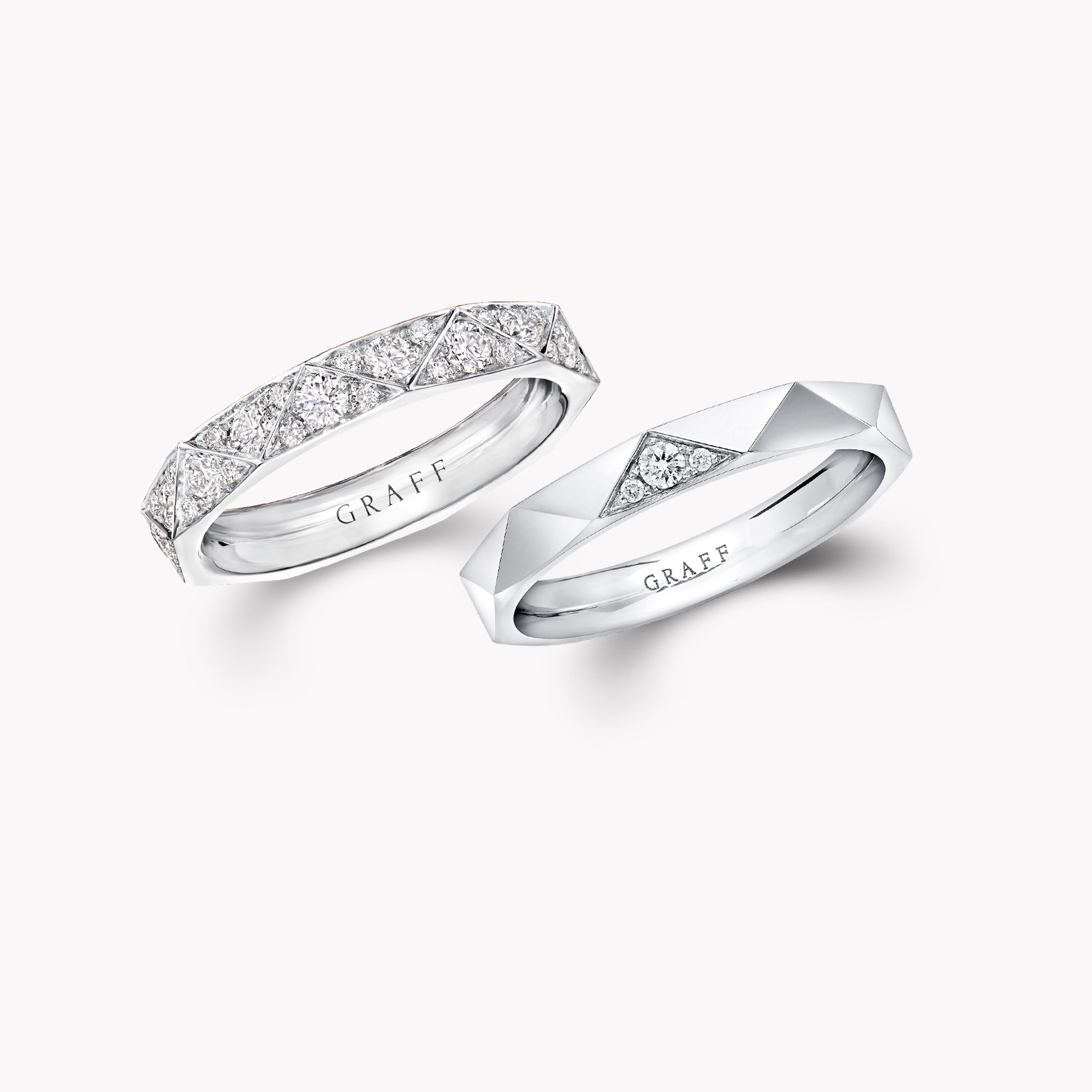 Laurence Graff Signature鑽石和白金對戒