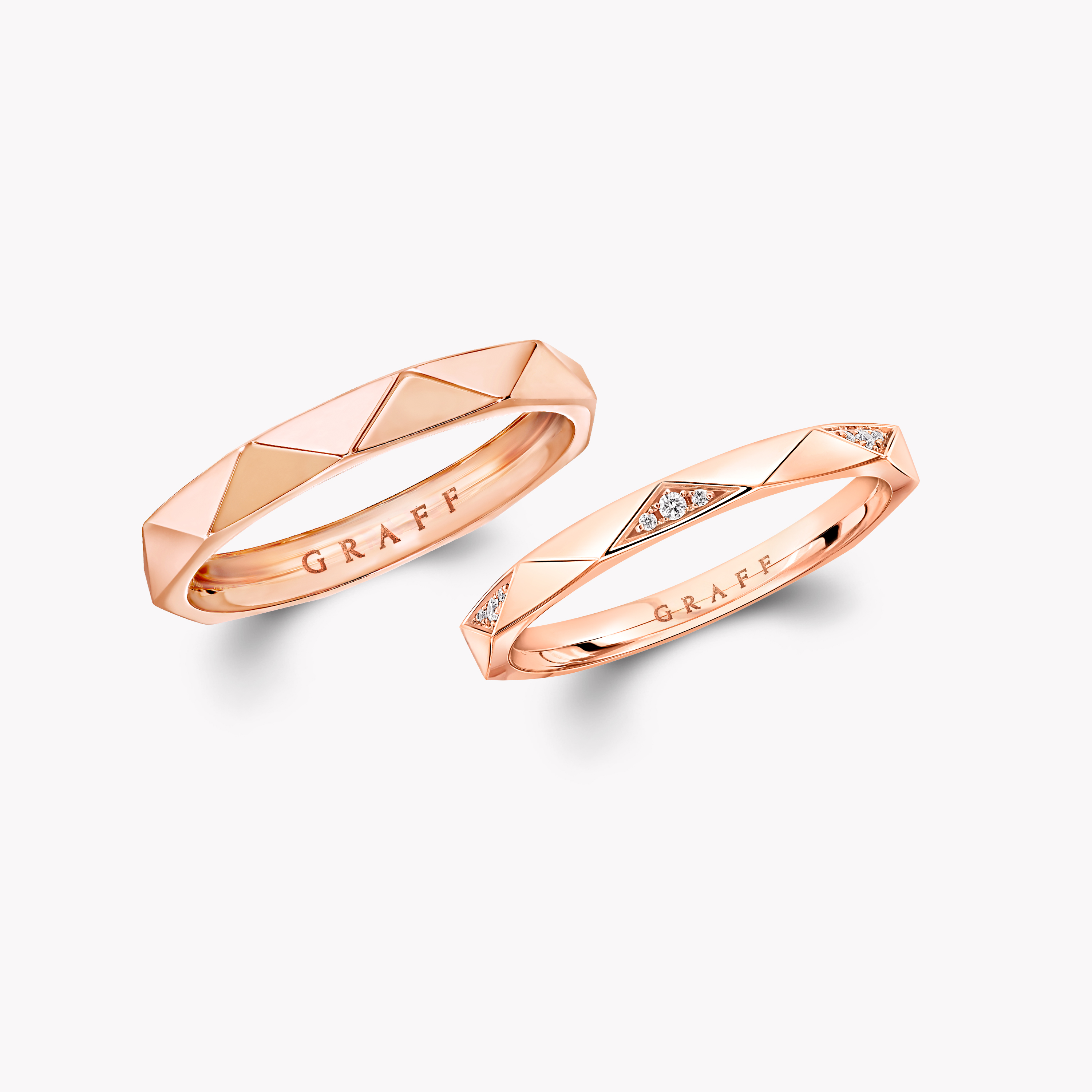 Laurence Graff Signature Pav&eacute; and Plain Band Set